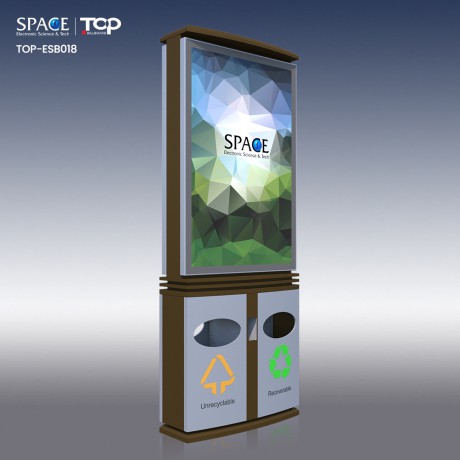 戶外路燈桿數字廣告牌LED燈箱太陽能垃圾箱廣告