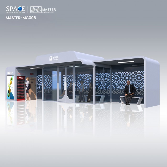 戶外不銹鋼公交車站路邊廣告燈箱公交車站候車亭