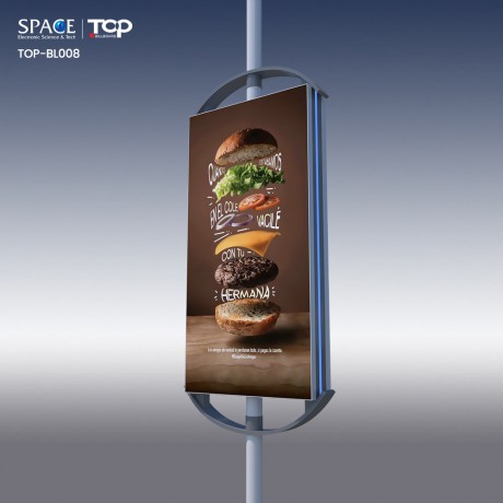 戶(hù)外雙面桿路燈燈箱廣告牌