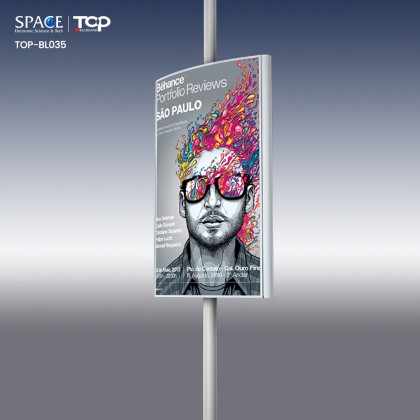 優質太陽能雙面廣告燈桿燈箱標牌靜電布燈箱