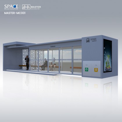 共享智能空調公交車站顯示屏廣告候車亭