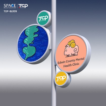 燈桿燈箱雙面街頭廣告Led布藝燈箱