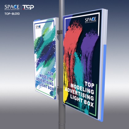 燈桿燈箱布藝燈箱照明指示牌雙面背光布藝廣告牌戶外燈箱