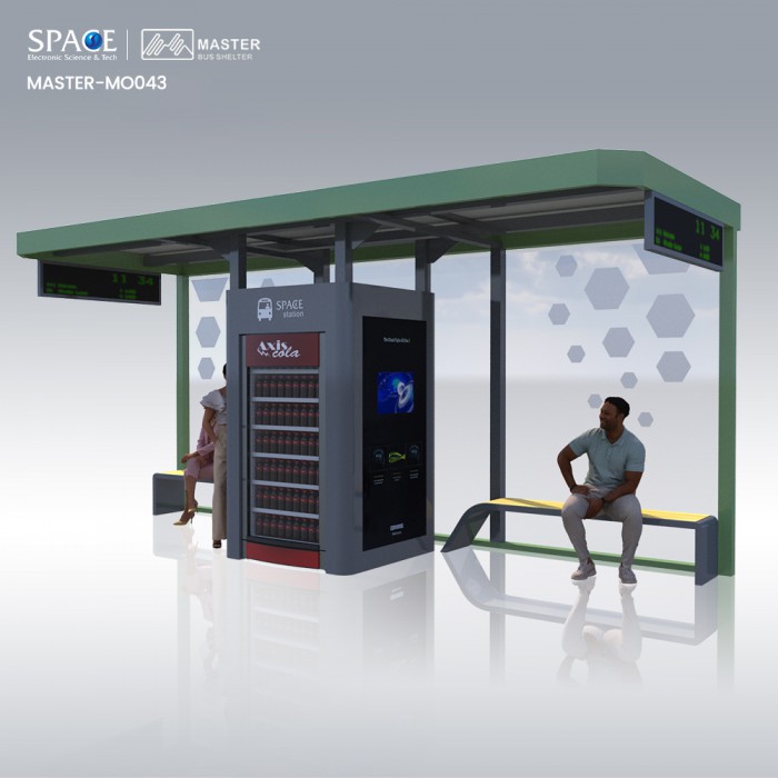 街道商業廣告牌海報商業巴士站候車亭