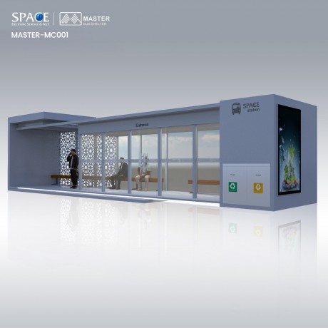 共享智能空調公交車站顯示屏廣告候車亭