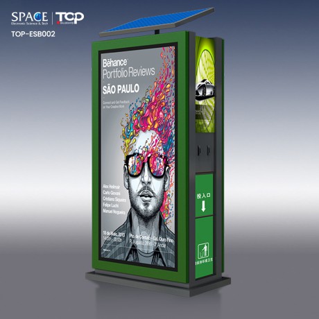 戶外大尺寸LED火車站燈箱戶外防水燈箱帶垃圾桶